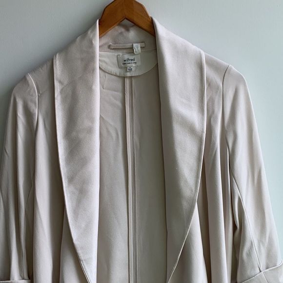 Aritzia Wilfred Chevalier Jacket Oversized Blazer Cool Beige Sz0 - Picture 4 of 15